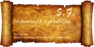 Stubenvoll Fabióla névjegykártya
